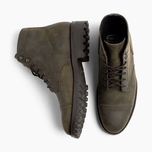 Thursday Boot Company Captain StormKing Dark Olive Leather Combat Boots Size 7.5